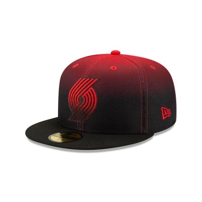 Portland Trail Blazers Gorra | New Era NBA Back Half 59fifty Fitted Cap Mexico - Negros